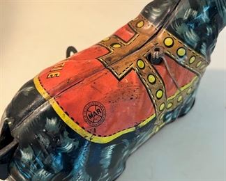 Antique Marx tin litho wind-up “Scottie” dog toy