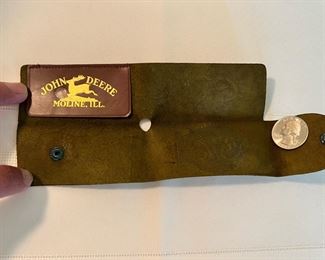 Rare Calfskin early John Deere folding bill holder