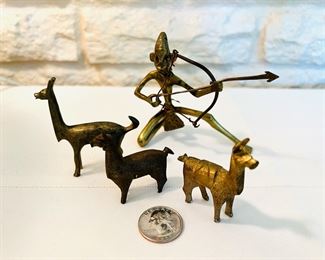 Vintage brass figures