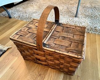 Antique picnic basket