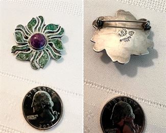 Beautiful vintage Taxco sterling silver brooch