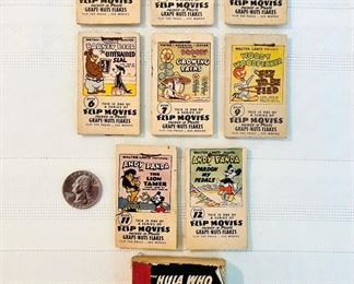 Ca. 1949 Grape-Nuts Flip Movies mini books and a 1948 ‘The Hula Who’ Flicker Movie book