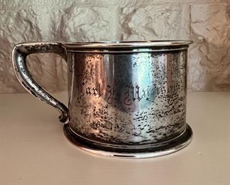 “Baby Monson” is Carl Monson and this is his family sterling baby cup
