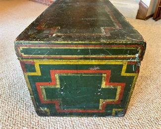 Antique Scandinavian wood chest