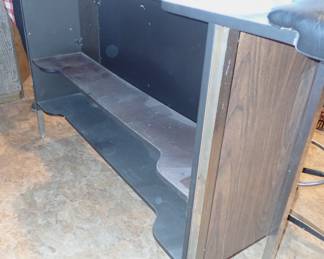 MCM  BAR & 2 BAR STOOLS BACK SIDE HAS STORAGE 