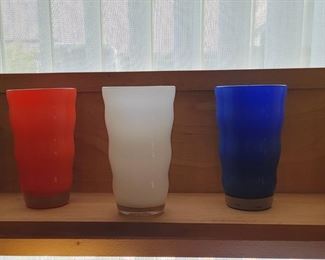 Dansk "Rio" colorful glassware (two of each color available).