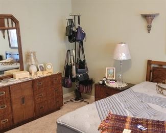 Vintage bedroom furniture by Dixie Furniture-triple dresser, nightstand and lingerie chest (not pictured) and Beautyrest adjustable Queen bed with Serta icomfort hybrid mattress