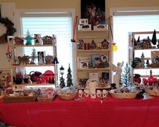 Christmas Decor including Dept. 56 Alpine Village, Hallmark, vintage ornaments and more!