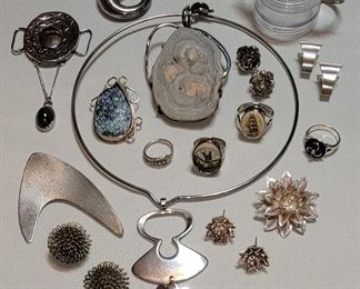 Sterling silver jewelry (David-Andersen, Beau Sterling and more).