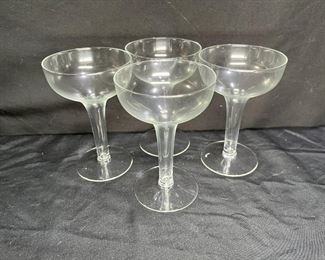 4 Tiffin Franciscan Blown Hollow Stem Champagne