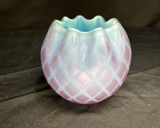 MOP Blue & Purple Diamond Quilt Rose Bowl