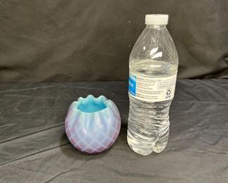 MOP Blue & Purple Diamond Quilt Rose Bowl