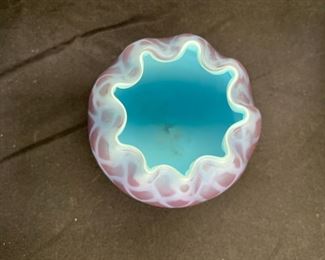 MOP Blue & Purple Diamond Quilt Rose Bowl