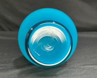 Vtg. Fenton Jamestown Overlay Ruffled Vase