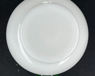 Vtg. Fenton Emerald Crest Cream & Sugar