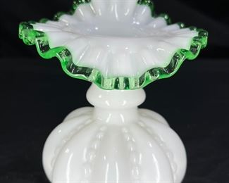 VTG Fenton Emerald Crest Jack in the Pulpit Vase