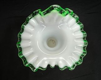 VTG Fenton Emerald Crest Jack in the Pulpit Vase