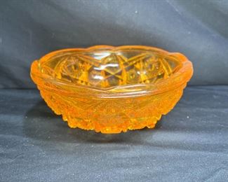 VTG MCM Marigold Hobstar Serving Bowl