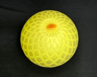 Lg Mt. Washington Satin MOP Quilted Rose Bowl