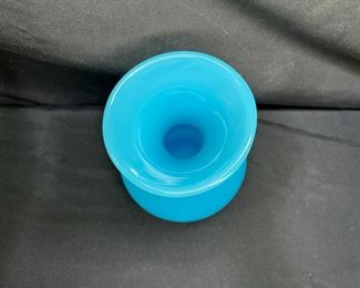 Fenton Blue Milk Glass Vase
