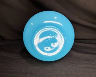 Fenton Blue Milk Glass Vase