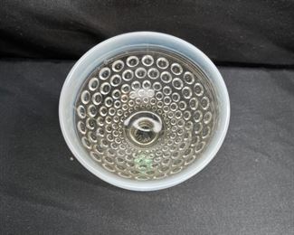 3 Moonstone Opalescent Footed Sherbet Bowls