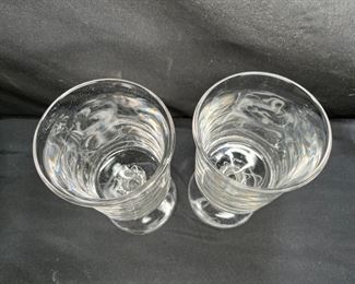 7 Heisey Plantation Pineapple Footed Water Goblets