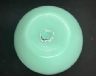 Fenton Teal Satin Rose Bowl