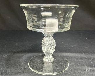 Heisey Plantation Pineapple Footed Sherbet Glasses