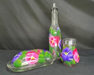 Hand Painted Kitchen Set signed by KPC