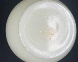 VTG Fenton Ivory Crest Ruffled Uranium Vase