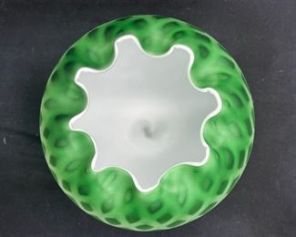 VTG Mt Washington Satin Quilted MOP Rose Bowl