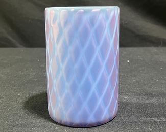 MOP Blue & Purple Diamond Quilted Tumbler