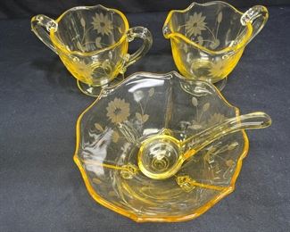 VTG Lancaster Jubilee Yellow Table Set