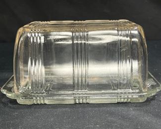 VTG Hazel Atlas Criss Cross 1 lb. Butter Dish