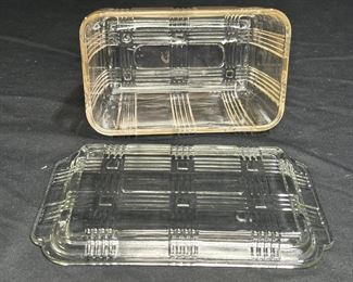VTG Hazel Atlas Criss Cross 1 lb. Butter Dish