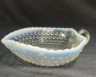1940's MoonStone Opalescent Candy Dish & Plate