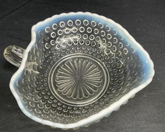 1940's MoonStone Opalescent Candy Dish & Plate