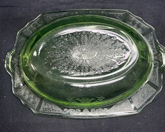 Anchor Hocking Uranium Glass Serving Bowl