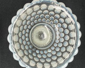 Moonstone Opalescent Candle holder & Bud Vase