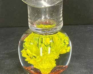 Hand painted Paperweight Votive Candle Holder