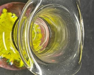 Hand painted Paperweight Votive Candle Holder