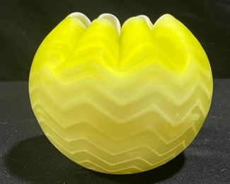 Victorian MOP Chevron Cased Rose Bowl