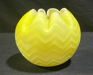 Victorian MOP Chevron Cased Rose Bowl