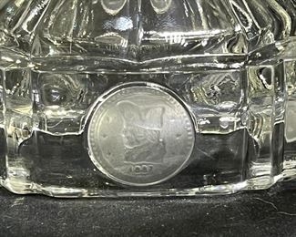 VTG Fostoria Coin Glass Cake Stand