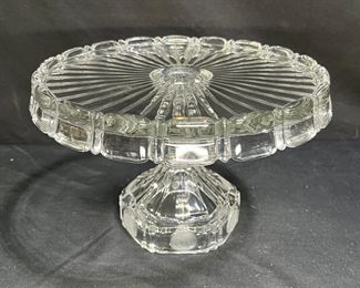 VTG Fostoria Coin Glass Cake Stand