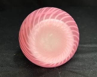 Mt Washington MOP Satin Glass Pink Swirl Cruet