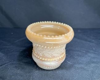 VTG Summit Slag Glass Holly Berry Toothpick Holder