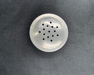 Hocking Milk glass "Vitrock" Blue Circle Sugar