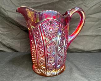 VTG Indiana Glass Sunset Amberina Water Pitcher